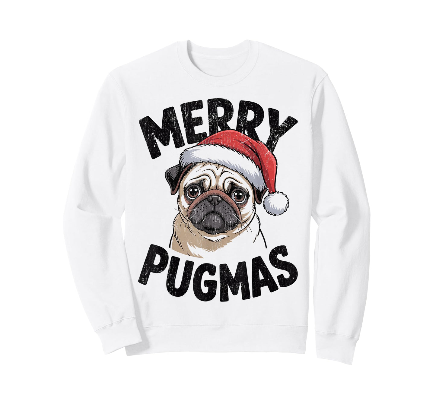 Merry Pugmas Christmas Dog Santa Pug Xmas T-Shirt