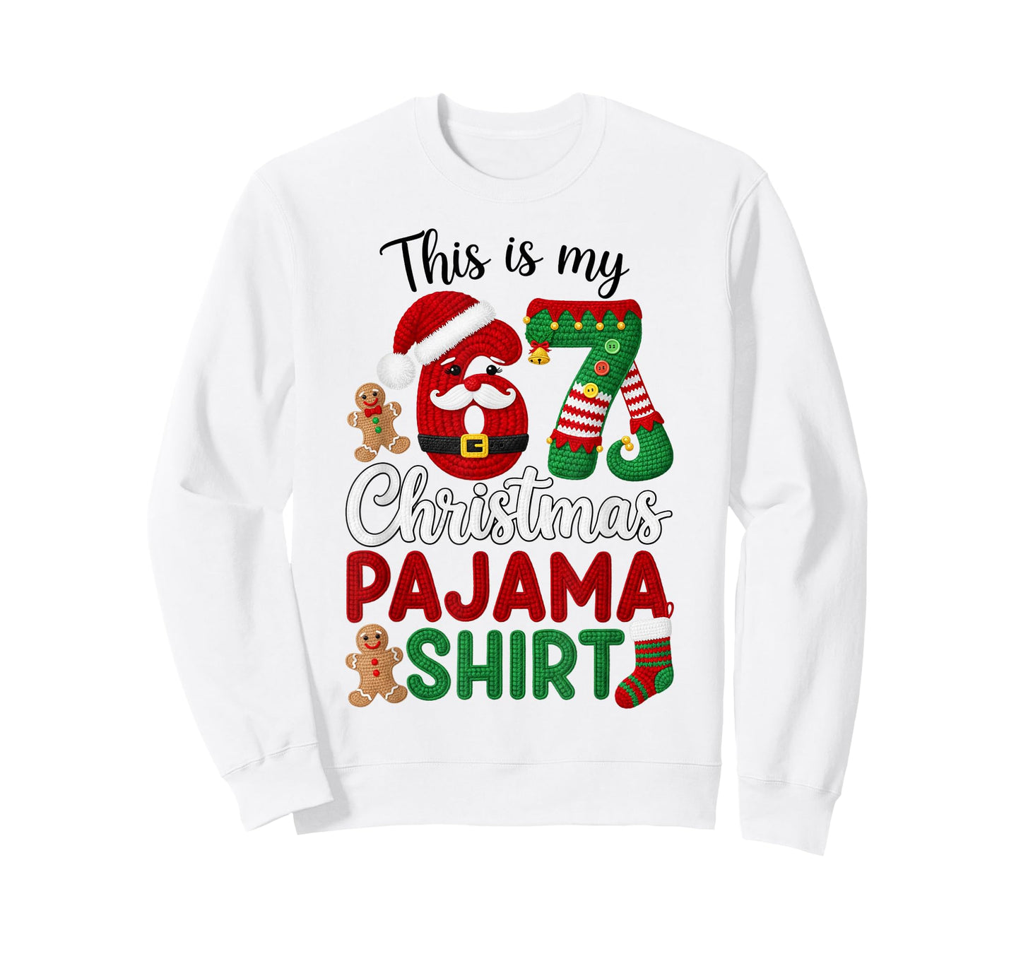 This is My Christmas Pajama Christmas 67 Family Matching PJs T-Shirt
