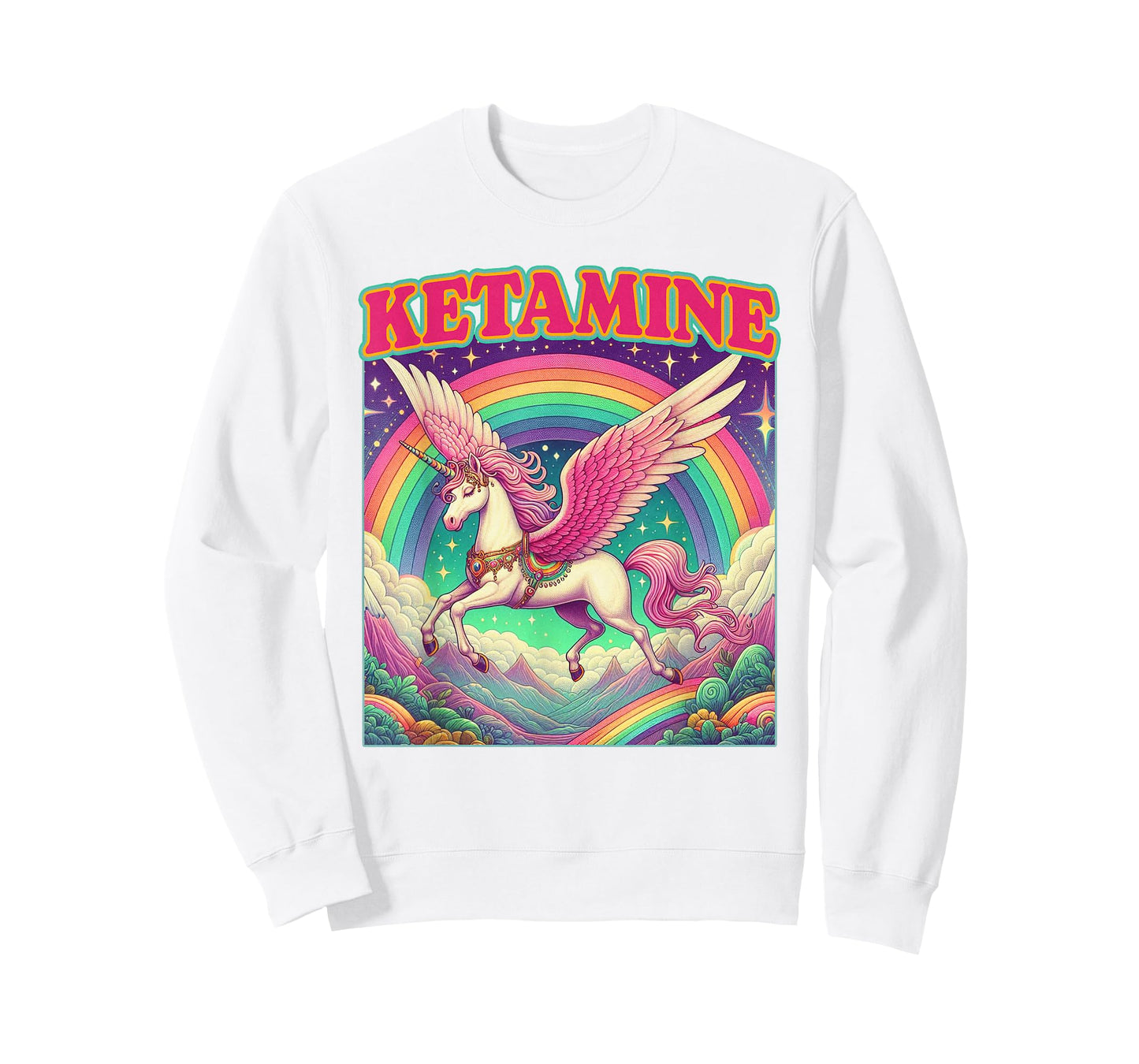 Unicorn Meme Unicorn Lover Funny Humor Sarcasm Ketamine T-Shirt