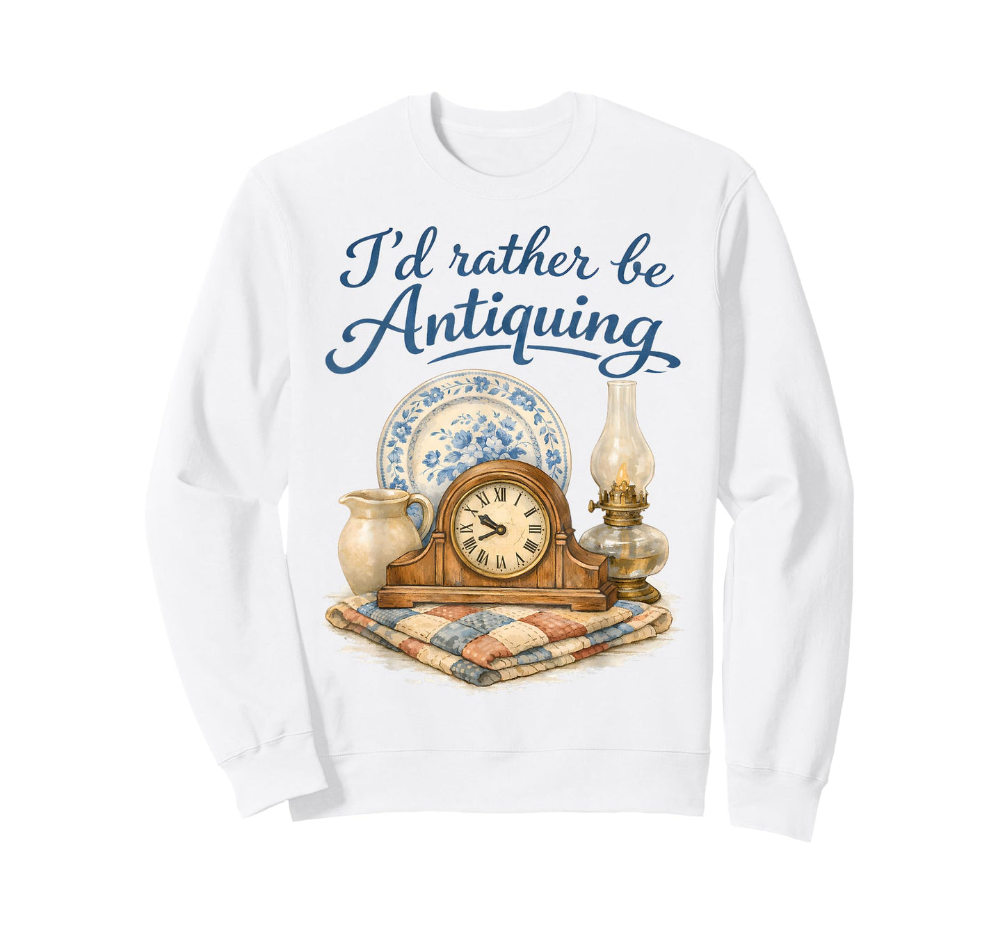 Thrifting Lover Vintage Antiques I'd Rather Be Antiquing T-Shirt