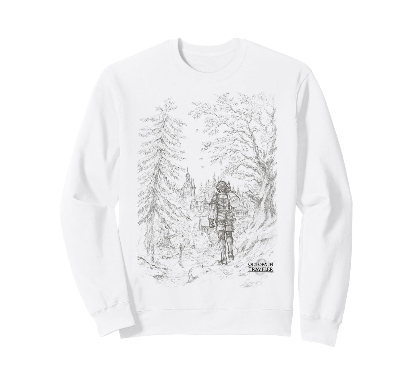 OCTOPATH Traveler 0 - Key Visual Line Art T-Shirt