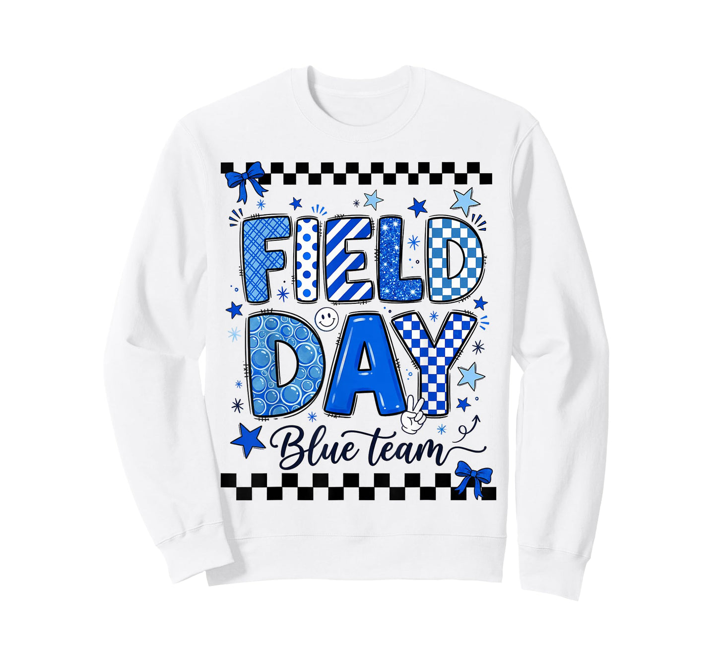 Field Day Blue Team Sporty Spirit School Boys Girls Teachers T-Shirt
