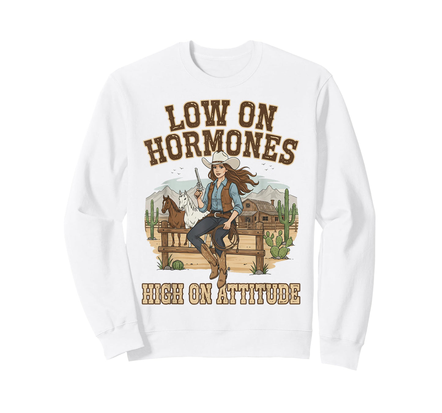 Menopausal Menopause Low On Hormones High On Attitude T-Shirt
