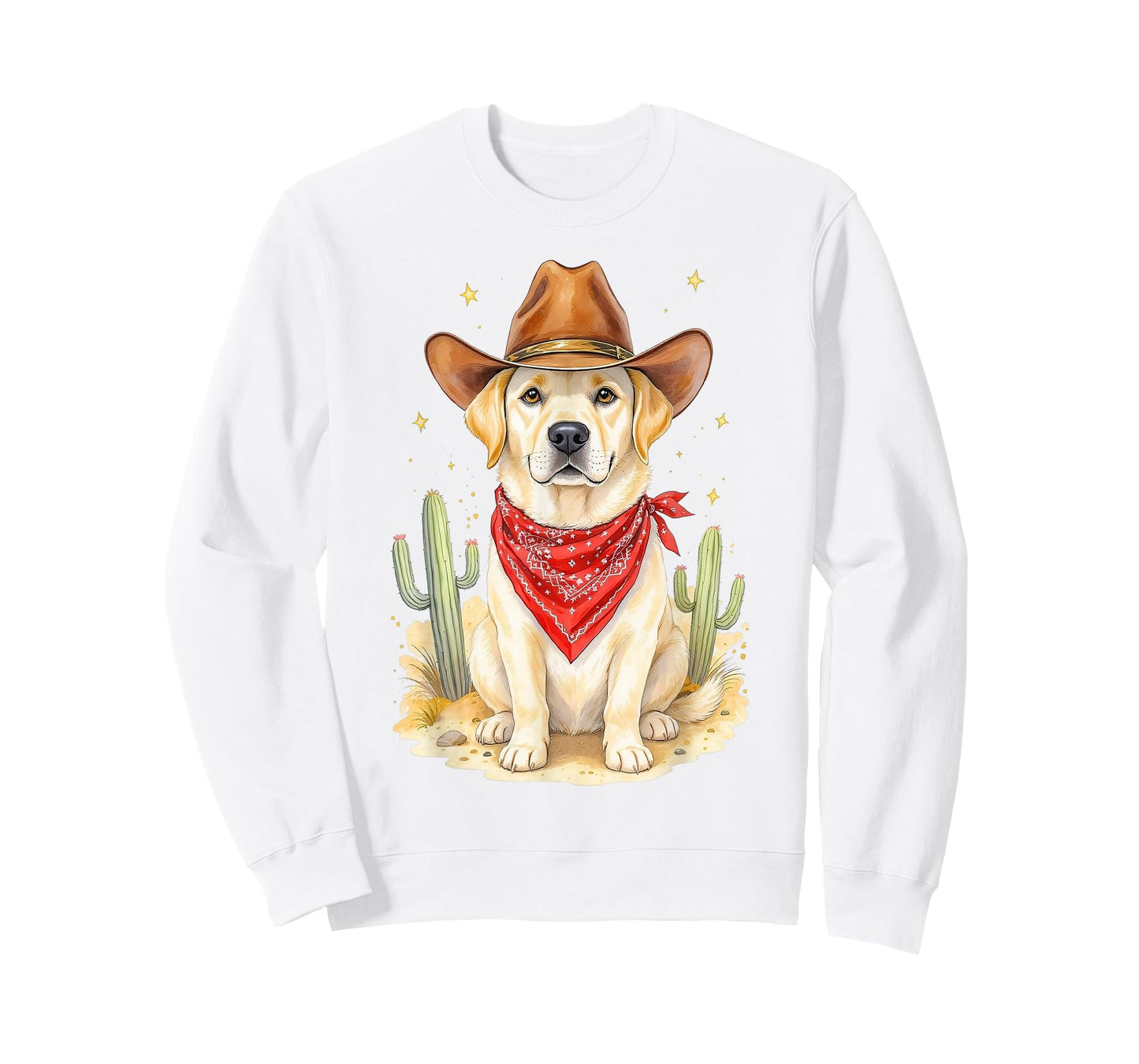 Labrador Retriever Cowboy Dog Western LLabrador Cowboy Hat T-Shirt