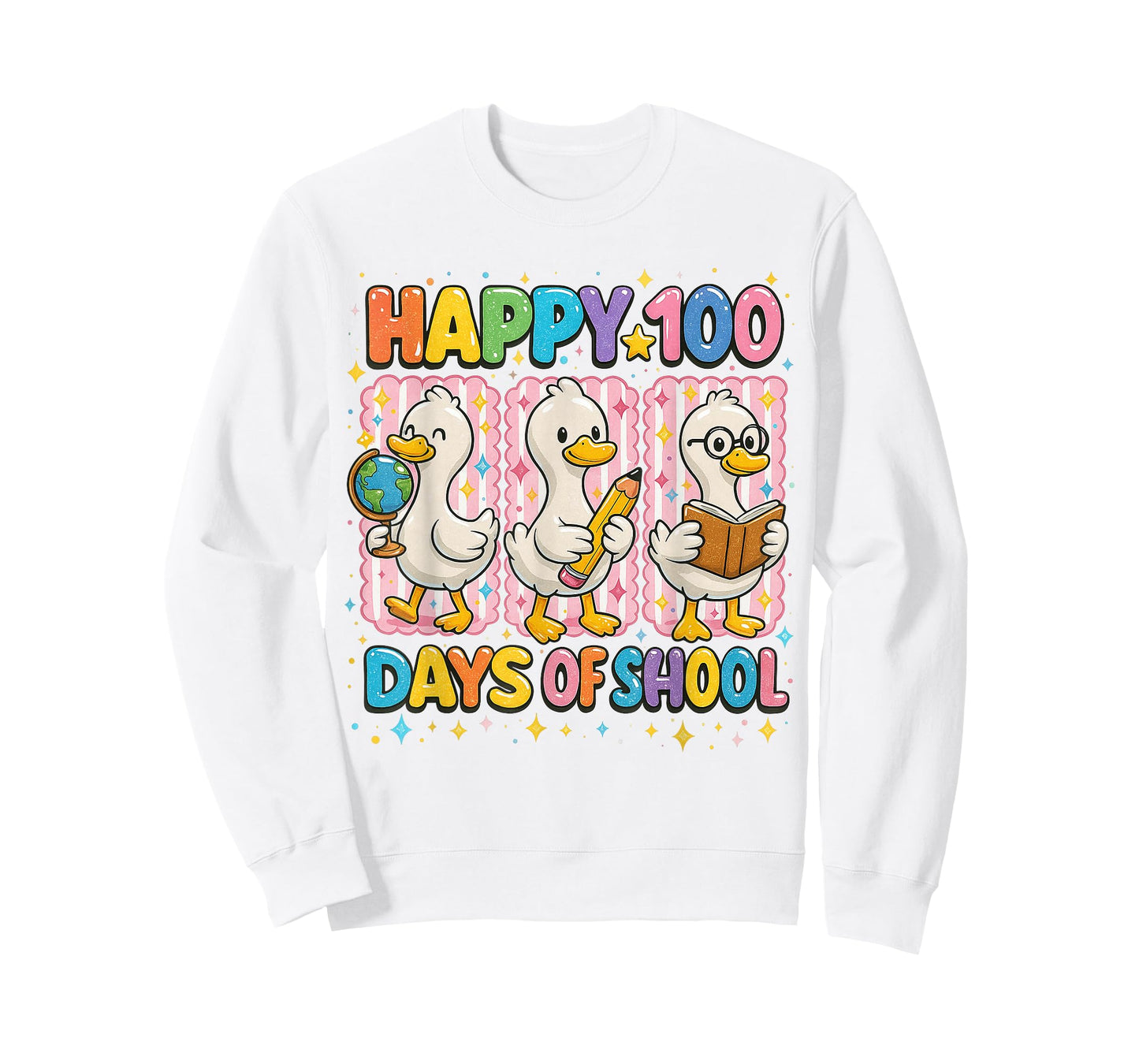 Funny 100 Days of School Goose Humor Teacher Women T-Shirt