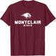 Montclair State University Red Hawks Stacked Logo T-Shirt - T-Shirt | Maroon
