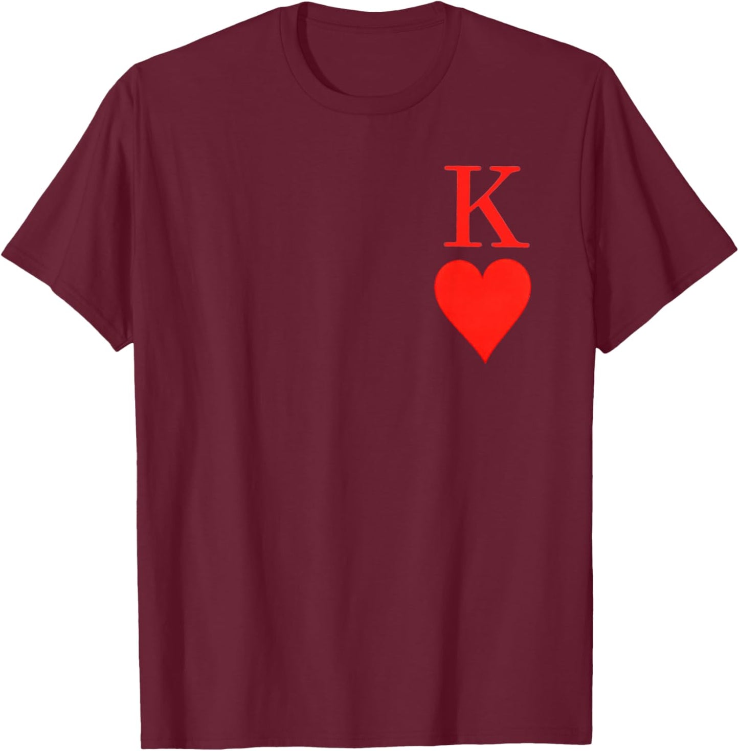 King of Hearts Toddler Valentines T-Shirt - T-Shirt | Maroon