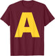 Halloween Letter A Alphabet Matching Costume Men Women Kids T-Shirt - T-Shirt | Maroon