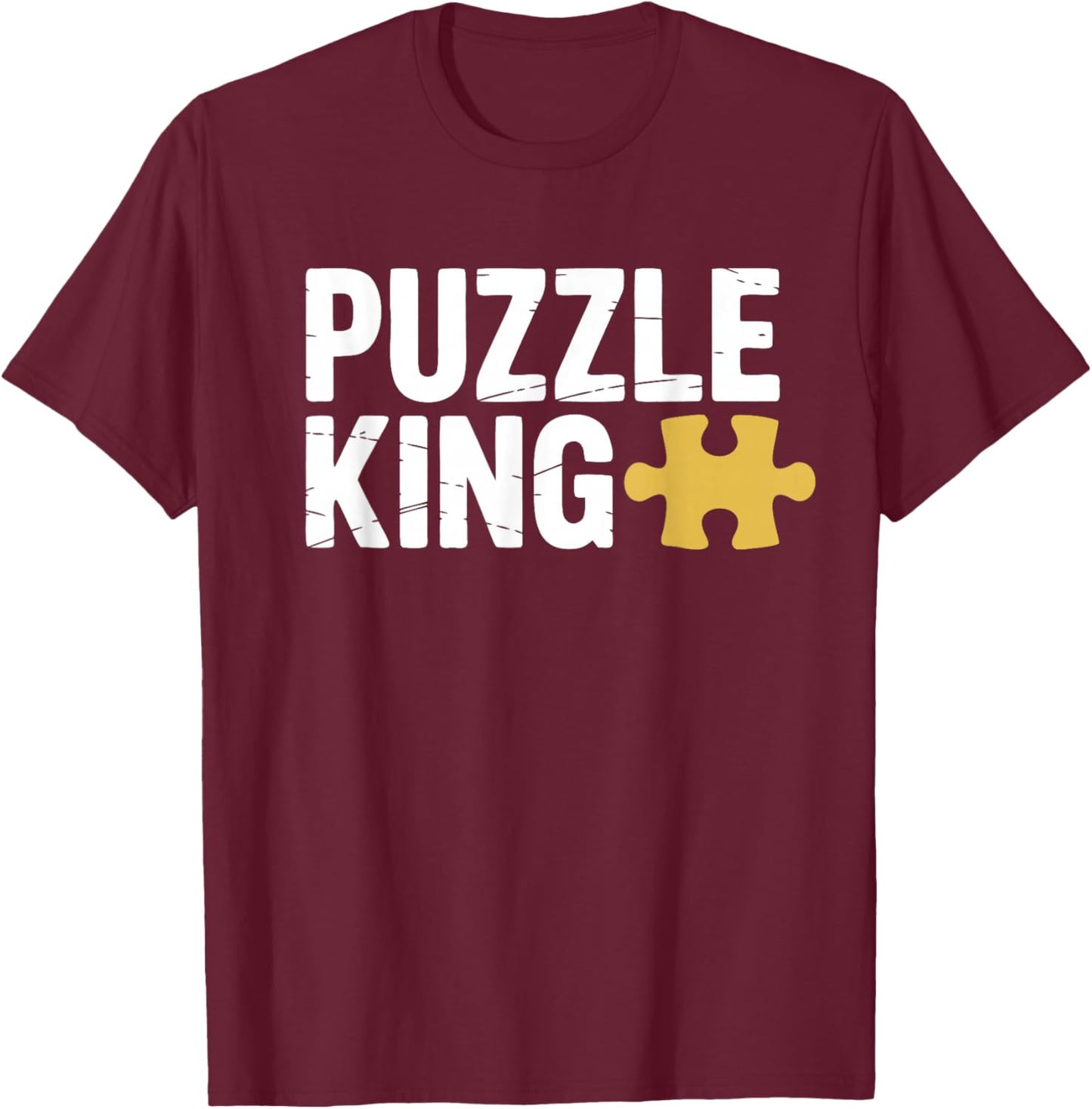 Jigsaw Puzzle King T-Shirt - T-Shirt | Maroon