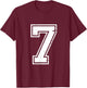 6 Number 67 Six Seven Meme T-Shirt - T-Shirt | Maroon