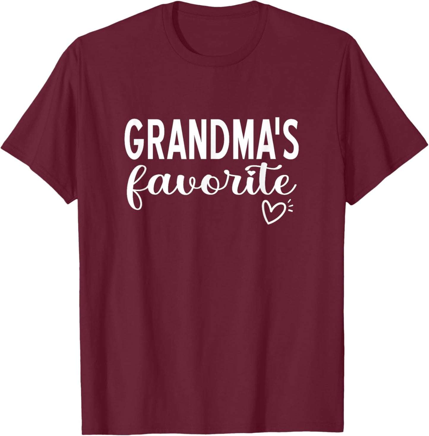 Grandmas Favorite Cute Family Expression for Loving Grandkid T-Shirt - T-Shirt | Maroon