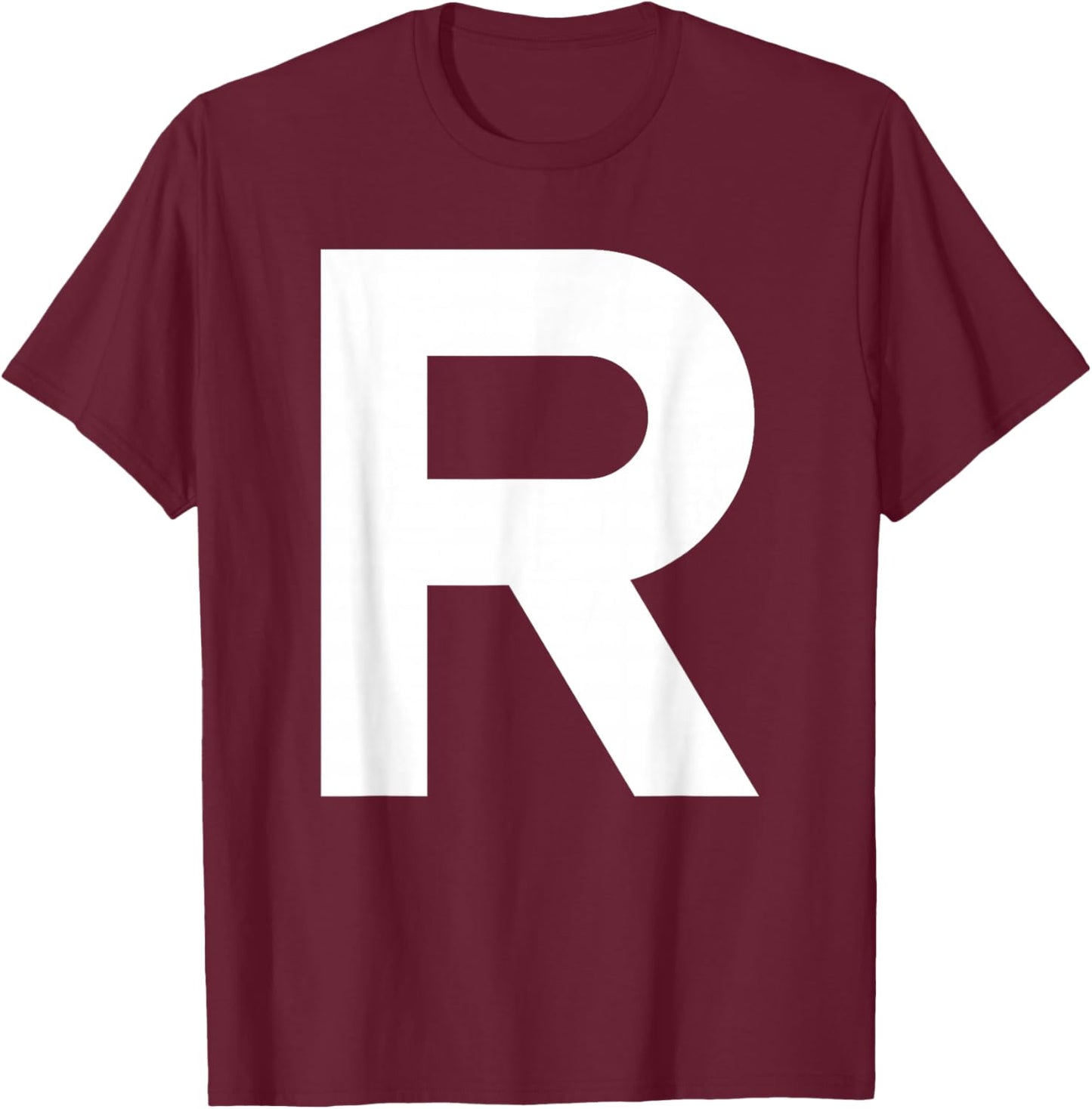 Letter R Group Matching Lazy Halloween Costume T-Shirt - T-Shirt | Maroon