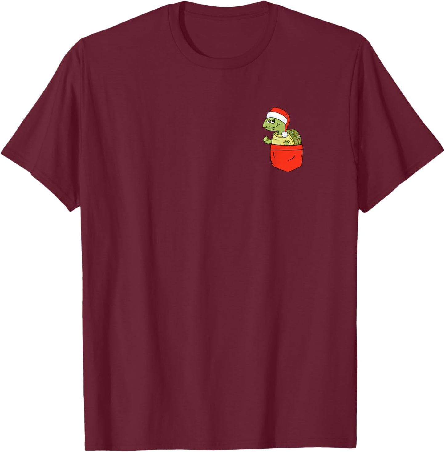 Turtle in A Pocket Tortoise Animal Cute Sea Turtle Christmas T-Shirt - T-Shirt | Maroon