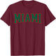 Miami - Throwback Design Print - Classic T-Shirt - T-Shirt | Maroon
