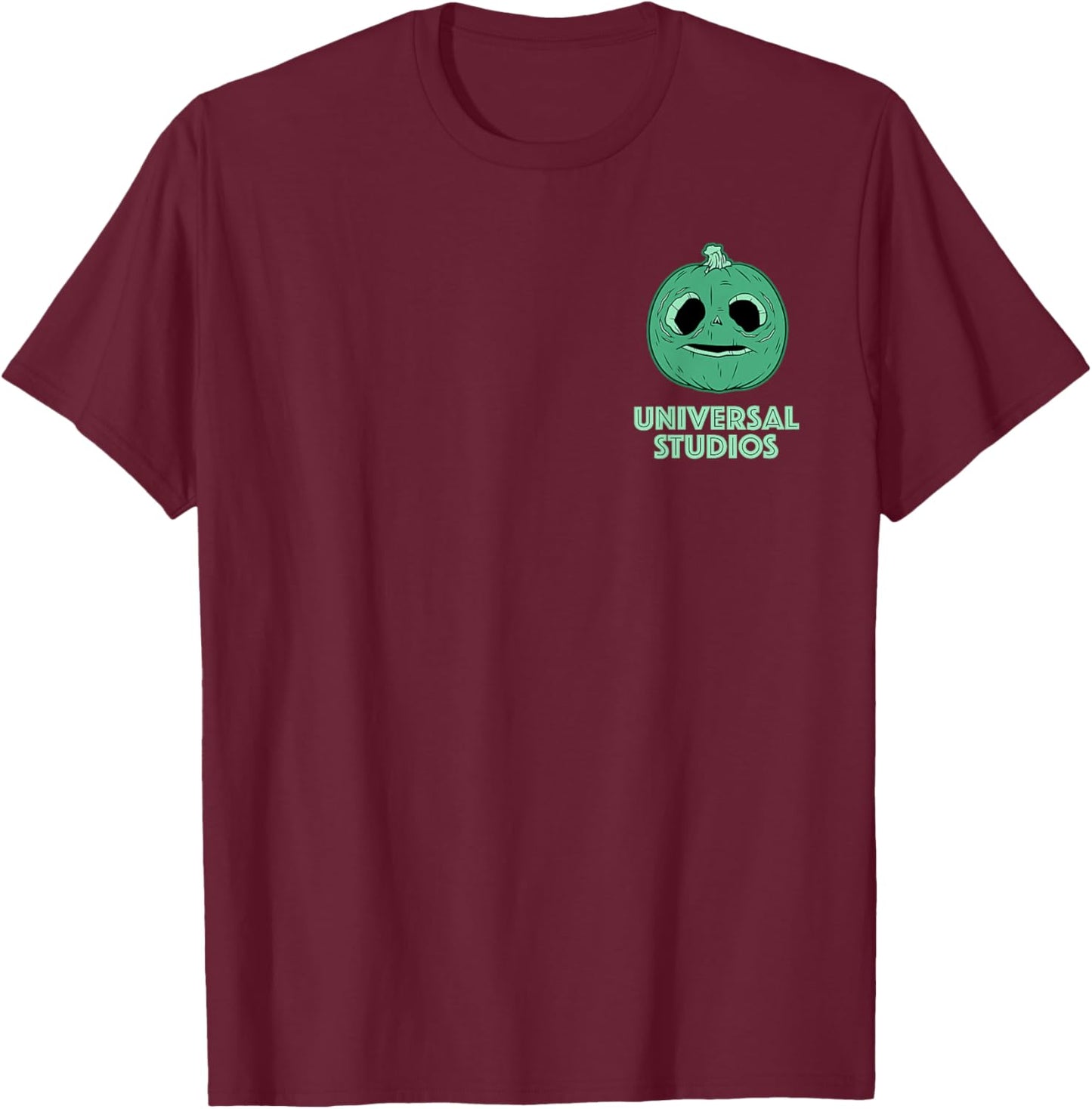 Halloween Horror Nights Lil Boo Retro Glow Front & Back T-Shirt - T-Shirt | Maroon