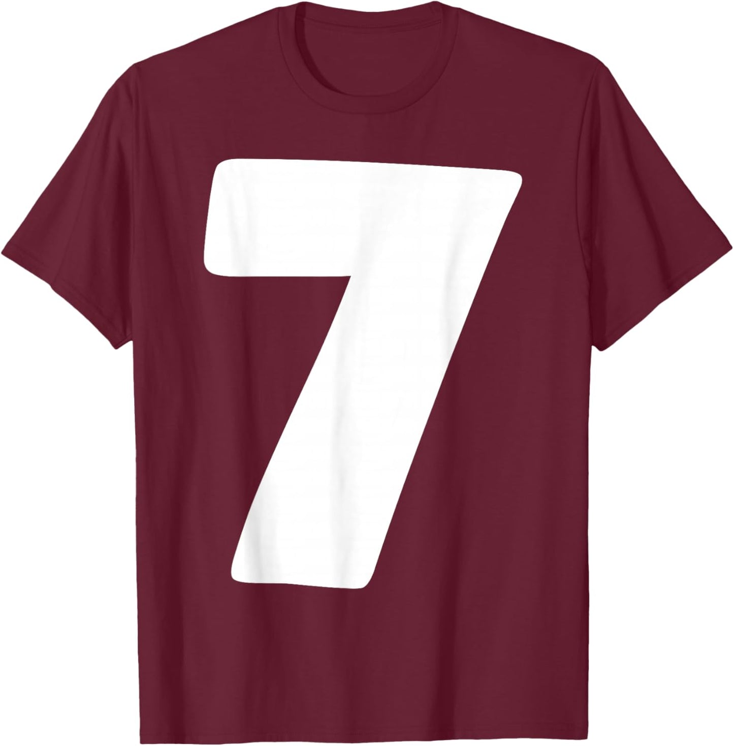 7 Number Six Seven 67 Gen Alpha Slang Funny Meme Matching T-Shirt - T-Shirt | Maroon