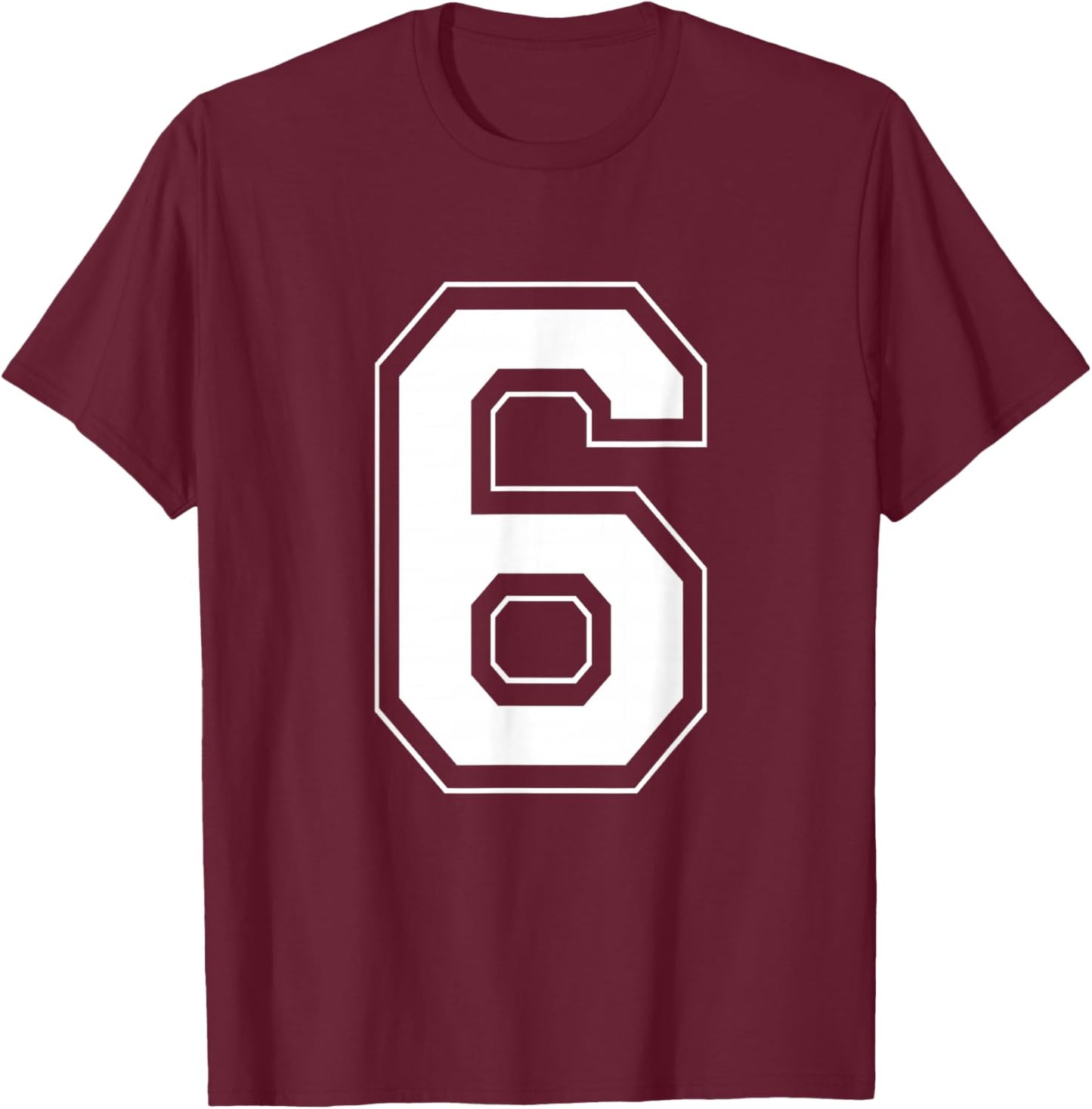 Number 6 7 Funny Meme Saying 6 7 Six Seven 6th 7th 2 Side T-Shirt - T-Shirt | Maroon