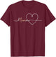 Grandparent Memaw Heart Script Memaw Mother's Day Classic T-Shirt - T-Shirt | Maroon