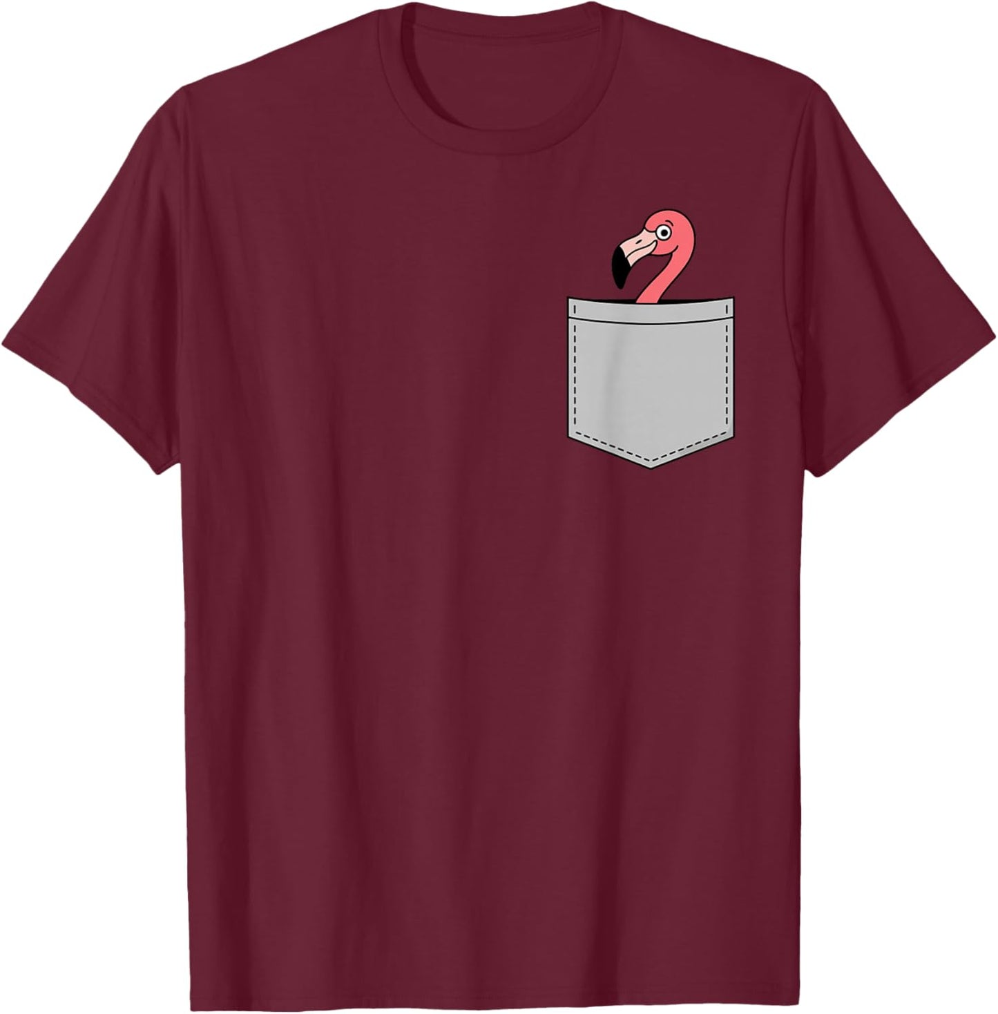 Cute Flamingo Design Women Bird Pink Flamingo Lover T-Shirt - T-Shirt | Maroon