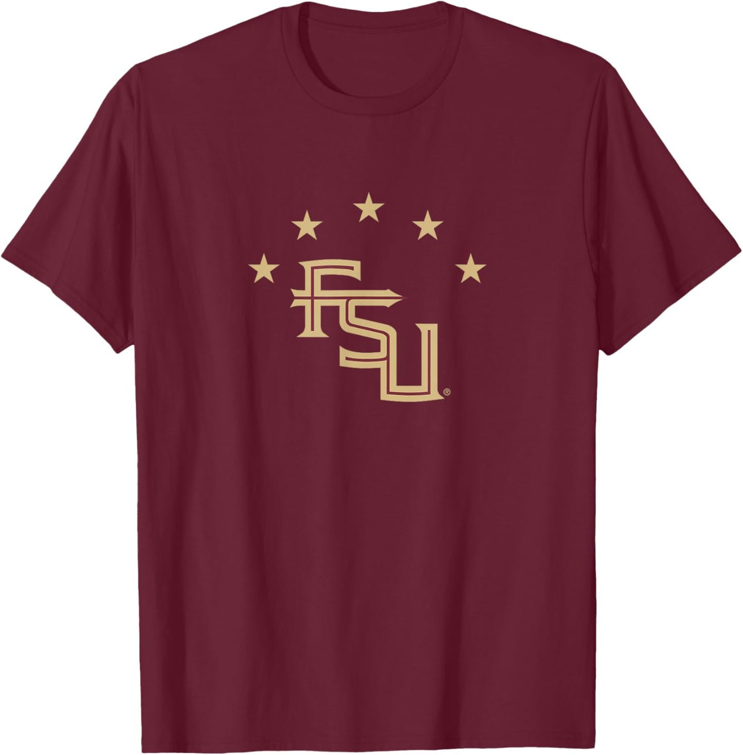 FSU Soccer - Five Stars - Florida State Seminoles T-Shirt - T-Shirt | Maroon