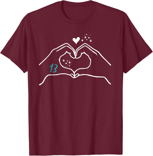 Funny Heart Hands Taylor First Name Girl Vintage 70's 80's T-Shirt - T-Shirt | Maroon