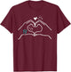 Funny Heart Hands Taylor First Name Girl Vintage 70's 80's T-Shirt - T-Shirt | Maroon