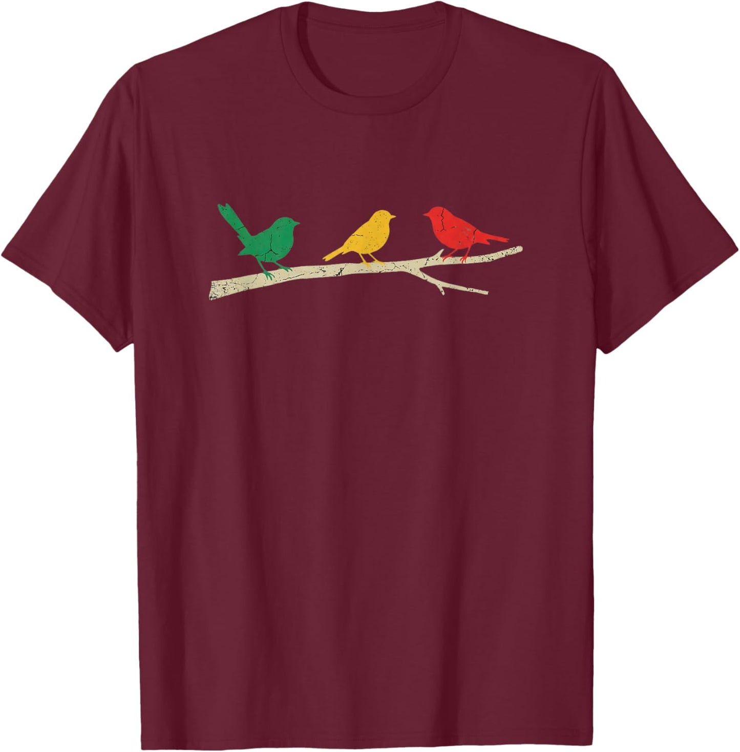 Jamaica Reggae Birds Rasta Colors Nature Souvenir T-Shirt - T-Shirt | Maroon