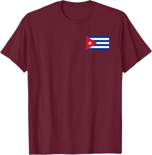 Cuba Flag Cuban Pride Latino Flag Small Icon Patriot T-Shirt - T-Shirt | Maroon