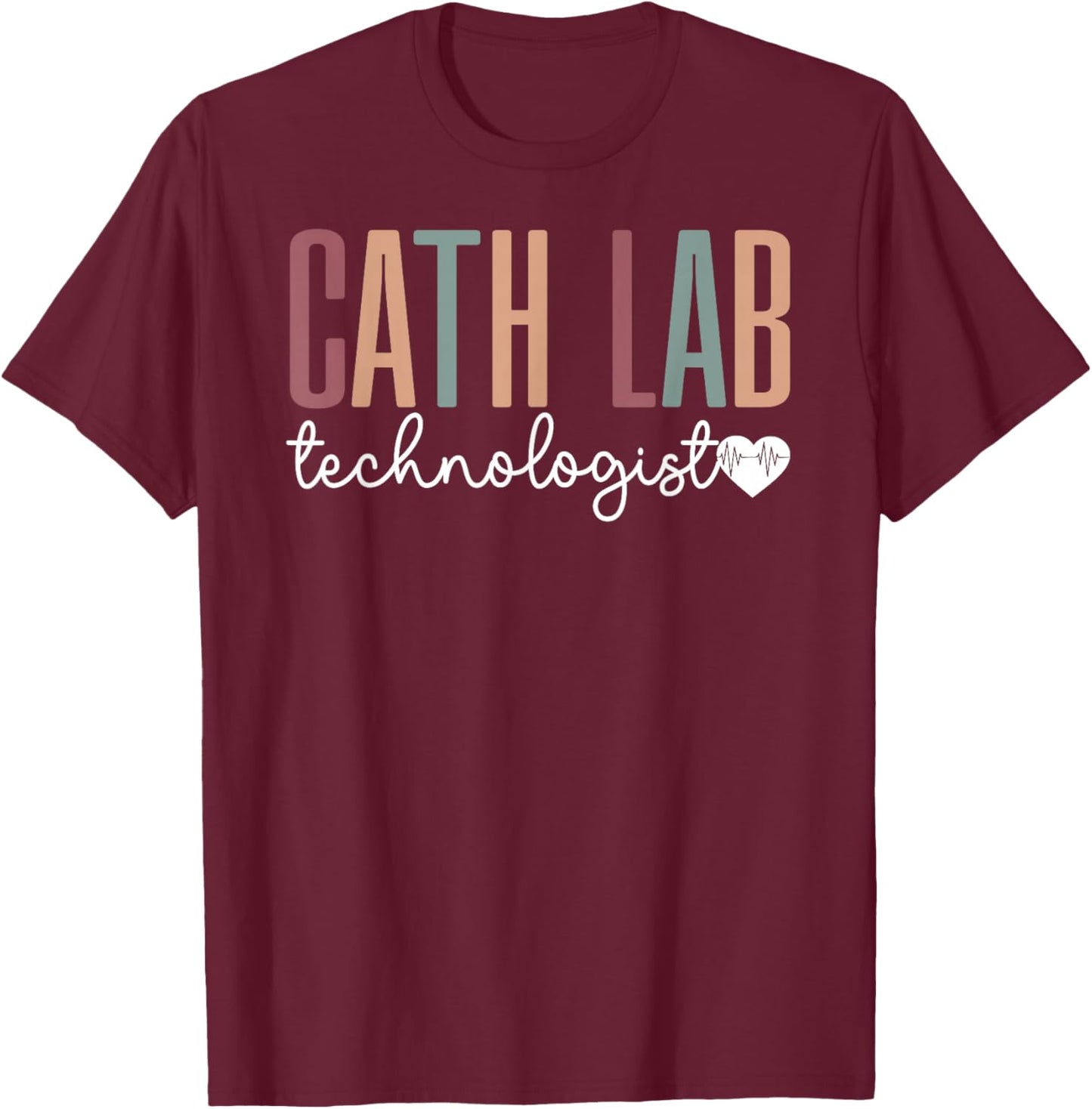 Boho Cath Lab Technologist Cardiac Cath Lab Technologist T-Shirt - T-Shirt | Maroon