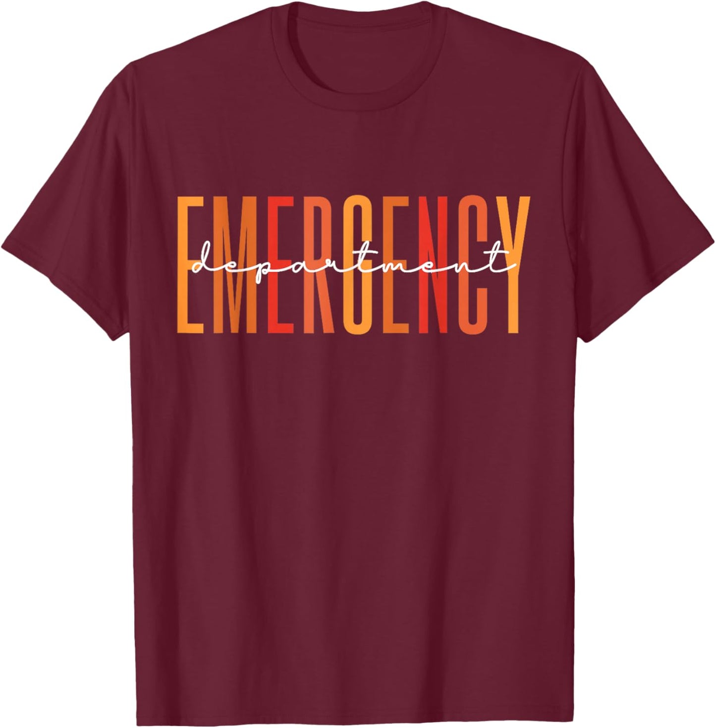 Emergency Department Funny ER Nurse Thanksgiving Men Women T-Shirt - T-Shirt | Maroon