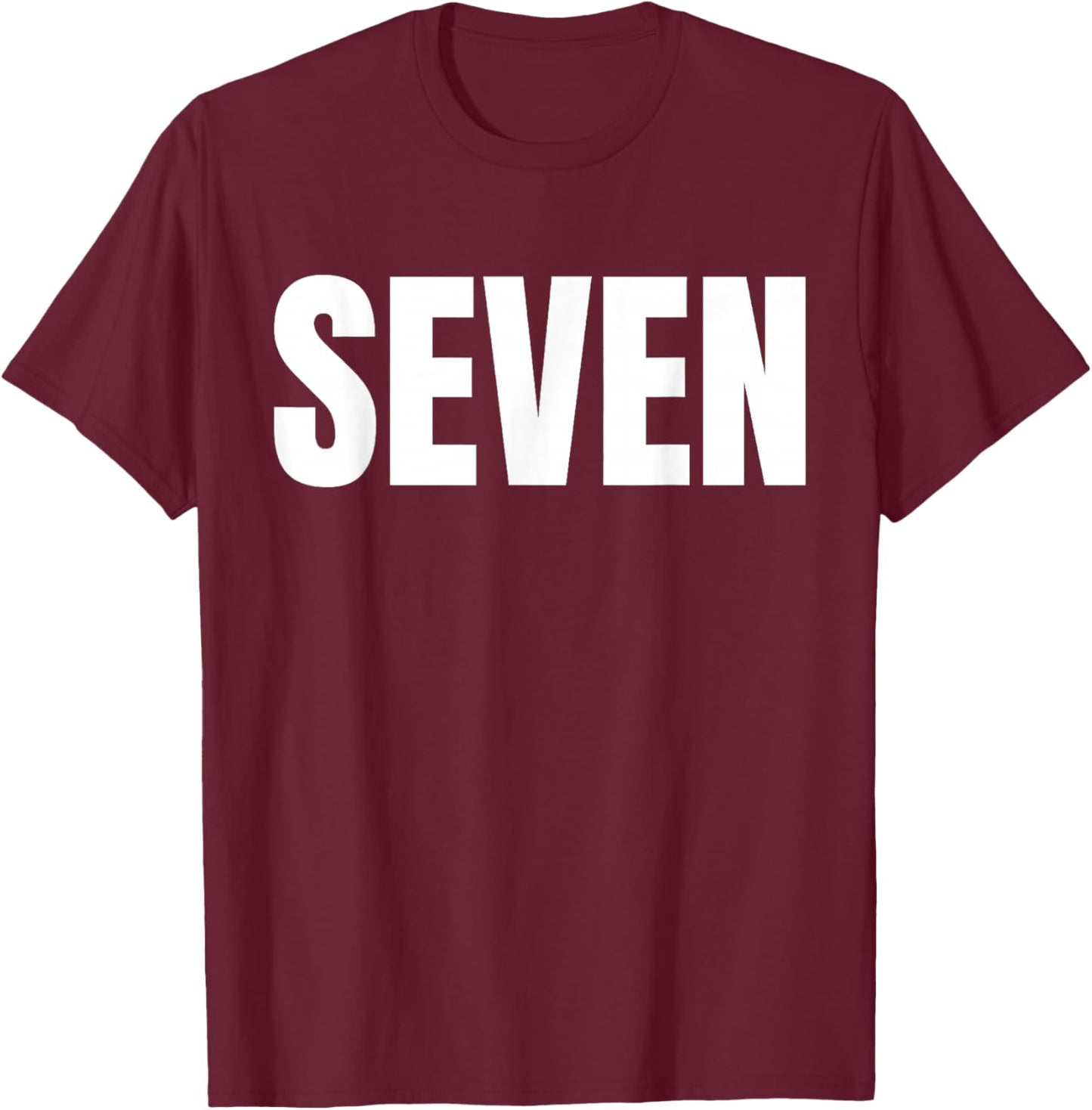 Funny Seven 67 Six Seven Meme Costume Matching Group T-Shirt - T-Shirt | Maroon