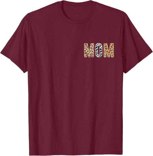 Safari Birthday Party Matching Family Wildlife Animals Mom T-Shirt - T-Shirt | Maroon