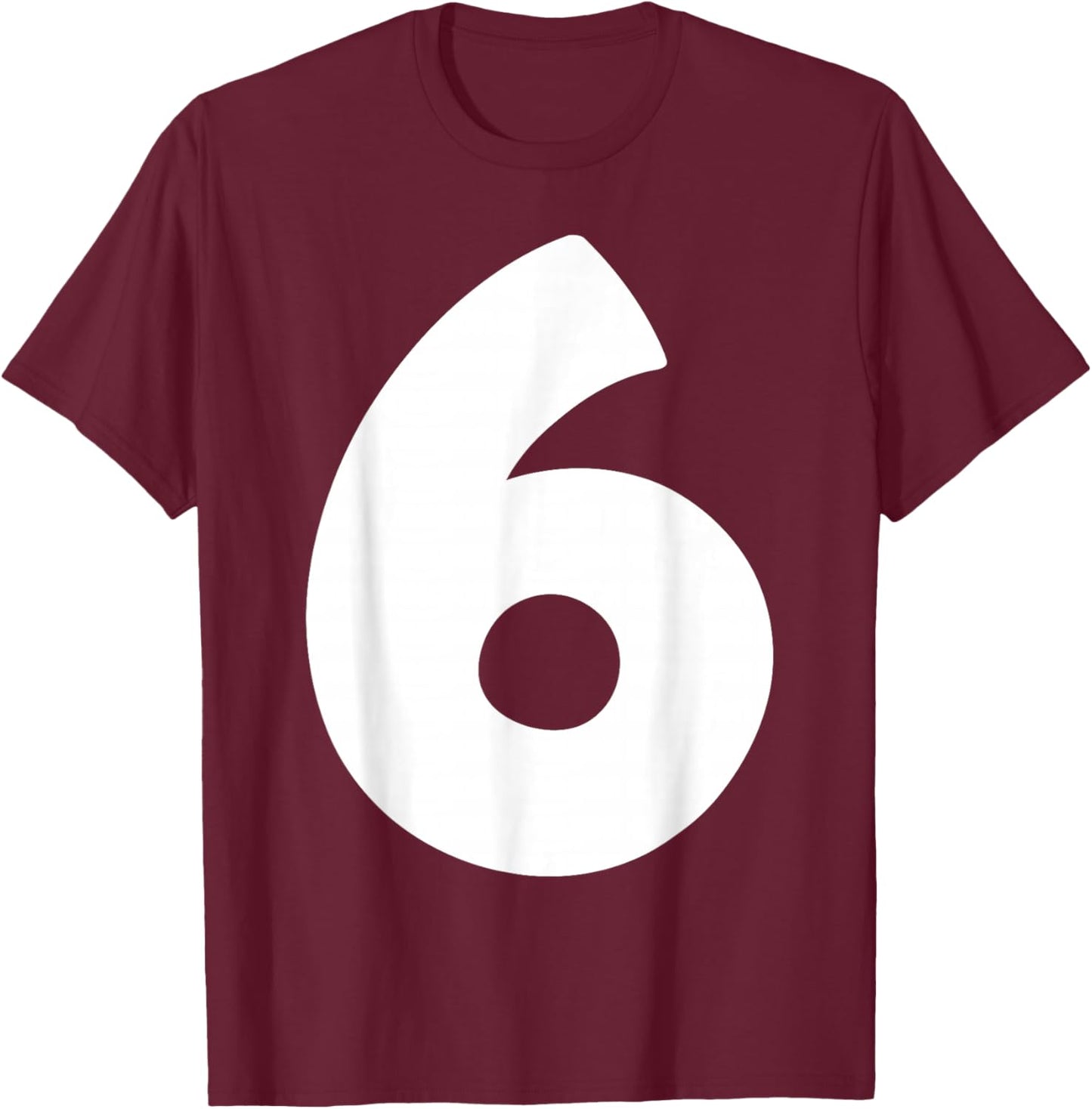 6 Number Six Seven 67 Gen Alpha Slang Funny Meme Matching T-Shirt - T-Shirt | Maroon