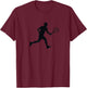 Tennis Player Silhouette Lovers Sports Boys Girls T-Shirt - T-Shirt | Maroon