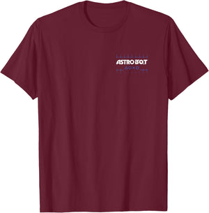 Astro Bot Front and Back Action Poses Chart Video Game T-Shirt - T-Shirt | Maroon