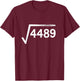 67 Meme Math Teacher Square Root 4489 T-Shirt - T-Shirt | Maroon