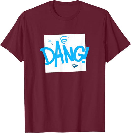 Blue Color Dang! Blue Graphic T-Shirt - T-Shirt | Maroon