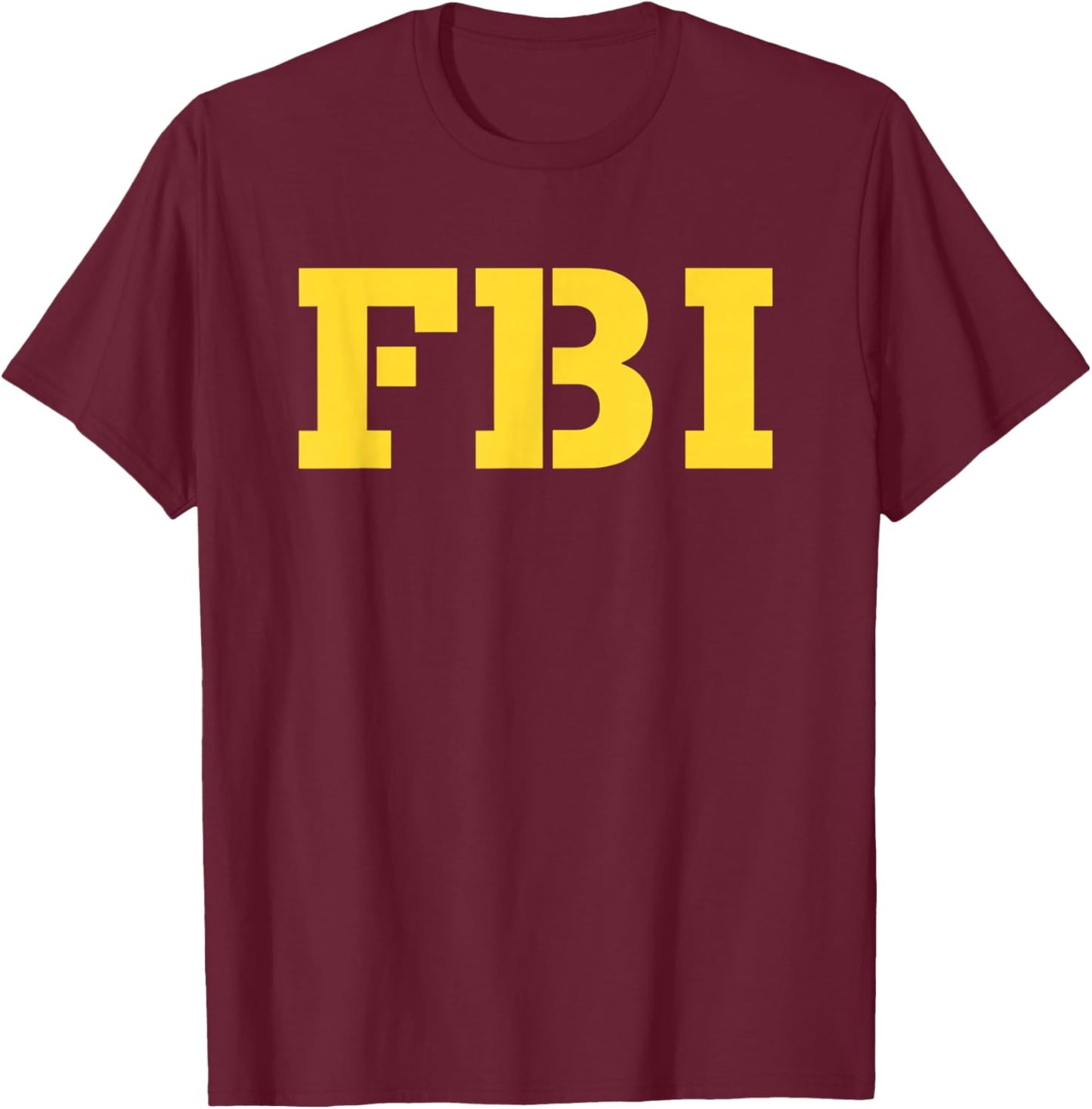 Halloween FBI Costume Idea - Funny DIY Halloween Costume T-Shirt - T-Shirt | Maroon