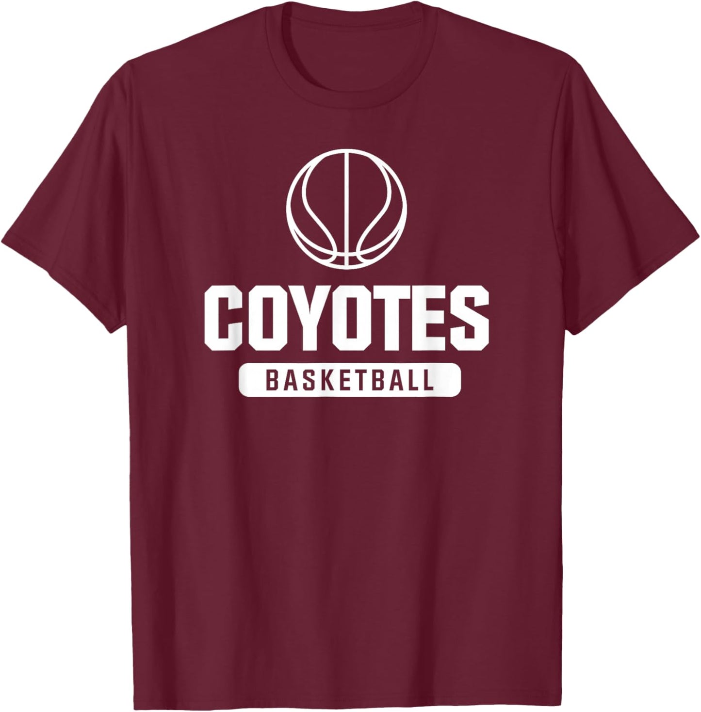 Coyotes Basketball for Elementary, Middle, and High Schools T-Shirt - T-Shirt | Maroon