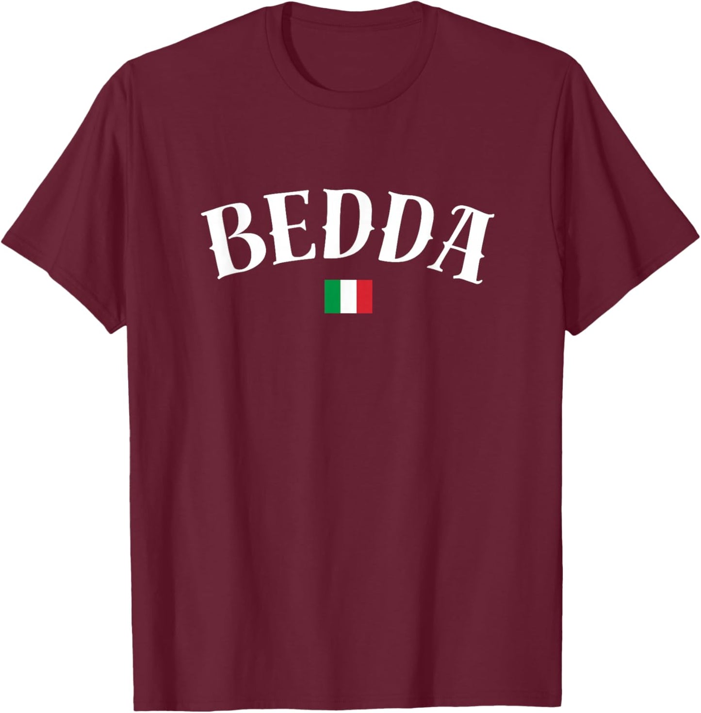 Bedda – Sicilian Beautiful Italian Flag Design T-Shirt - T-Shirt | Maroon