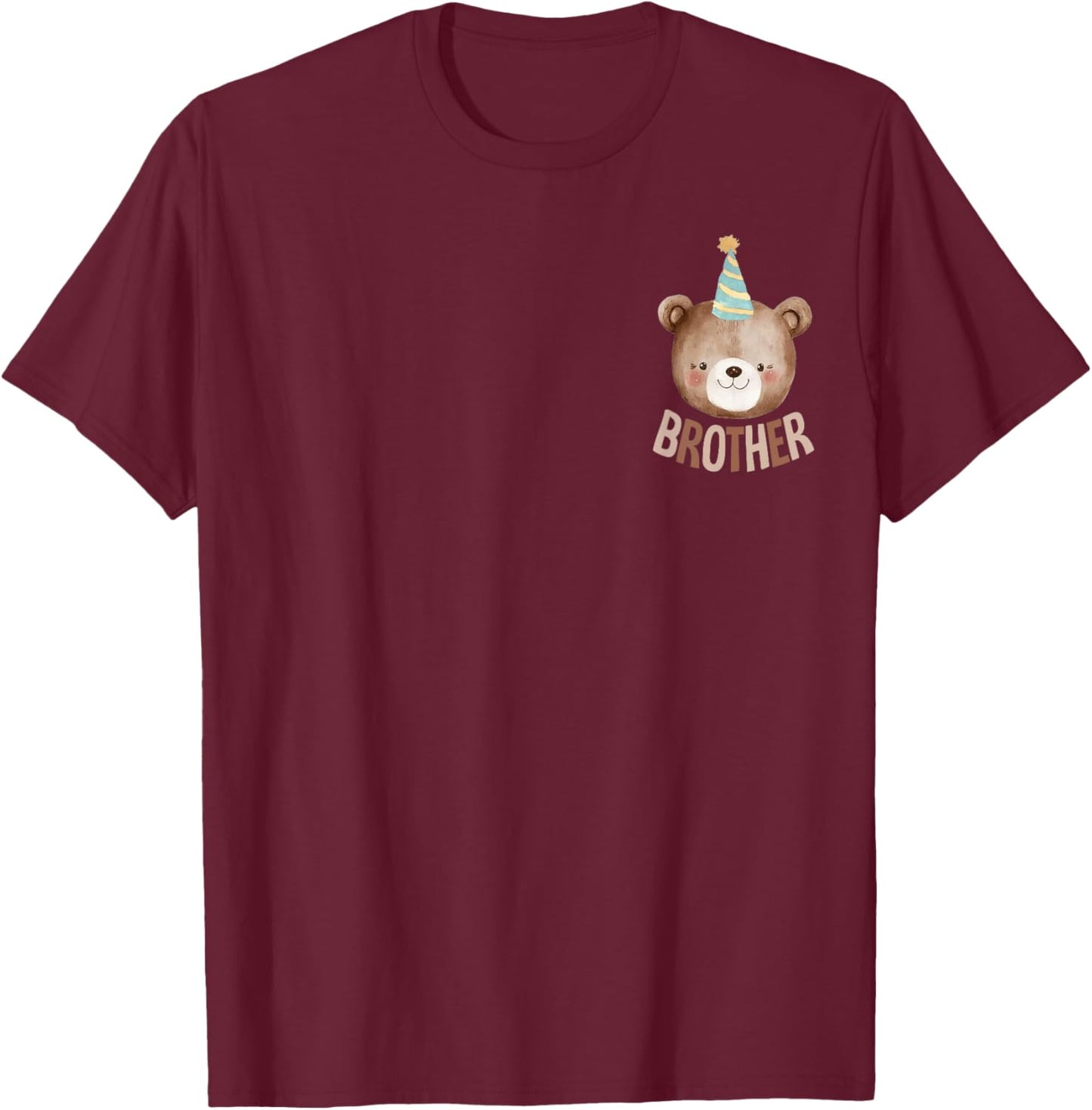 Brother Teddy Bear 1st Birthday Boy Girl Family Matching T-Shirt - T-Shirt | Maroon