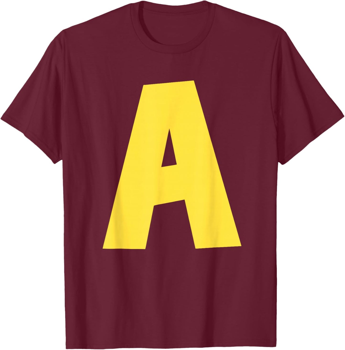Letter A Funny Group Matching Halloween Men Kids T-Shirt - T-Shirt | Maroon