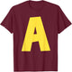 Letter A Funny Group Matching Halloween Men Kids T-Shirt - T-Shirt | Maroon