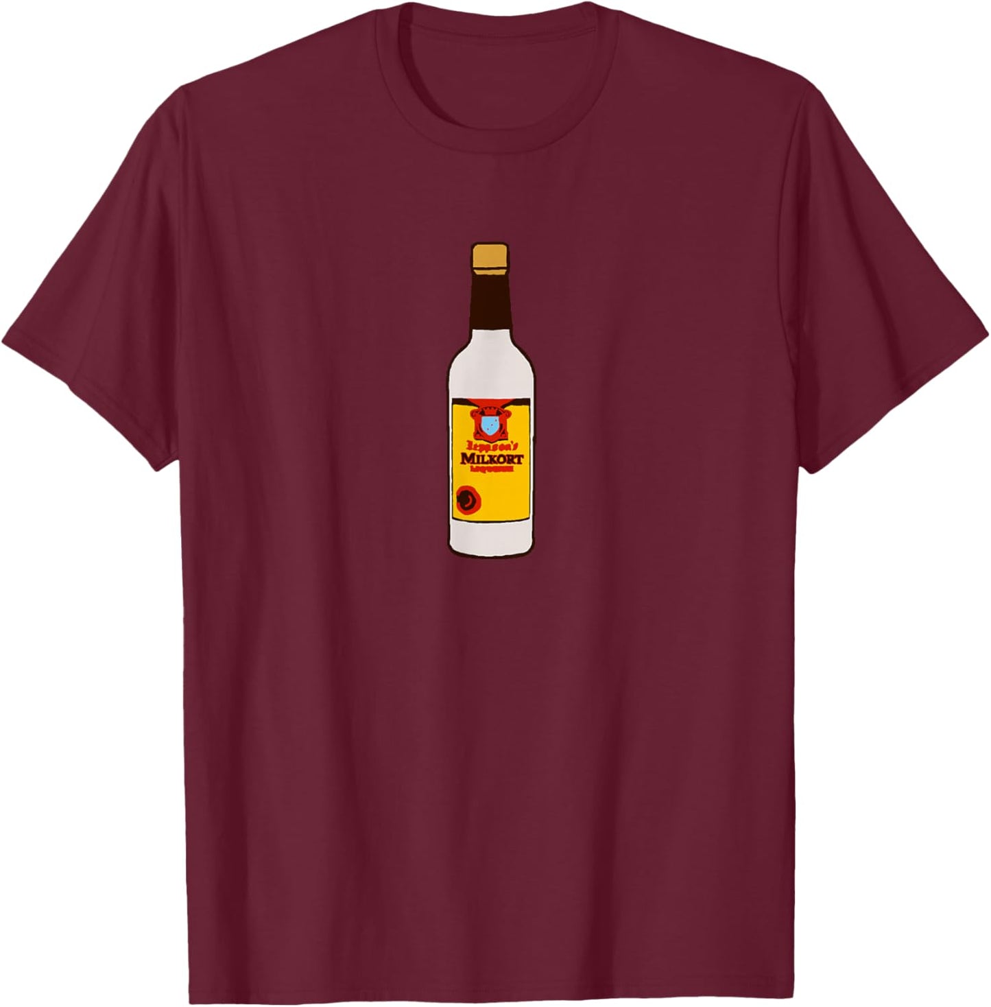 Malort Milk Parody Milkort T-Shirt - T-Shirt | Maroon