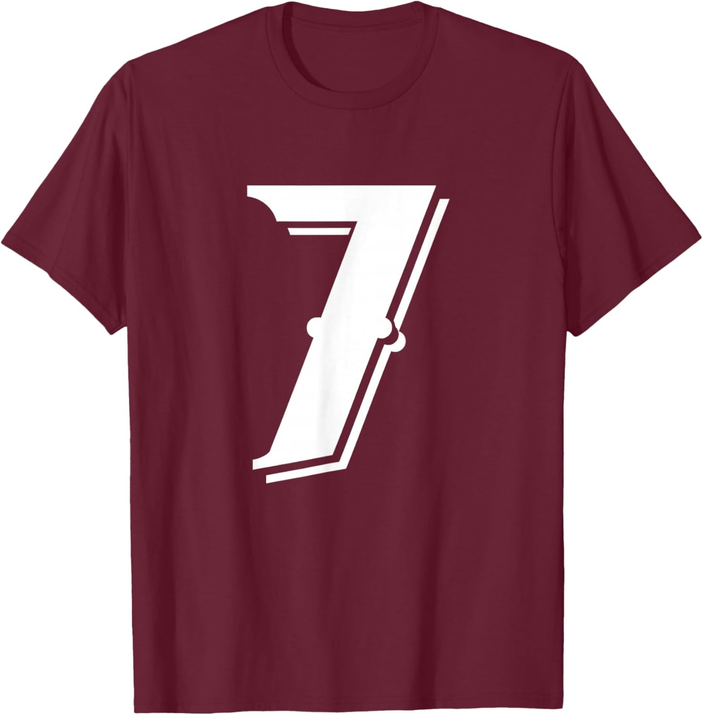 Number 7 Funny Meme Saying 6 7 Six Seven 7th Birthday 7 Year T-Shirt - T-Shirt | Maroon