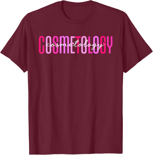 Cosmetology Boho Cosmetologist Appreciation T-Shirt - T-Shirt | Maroon