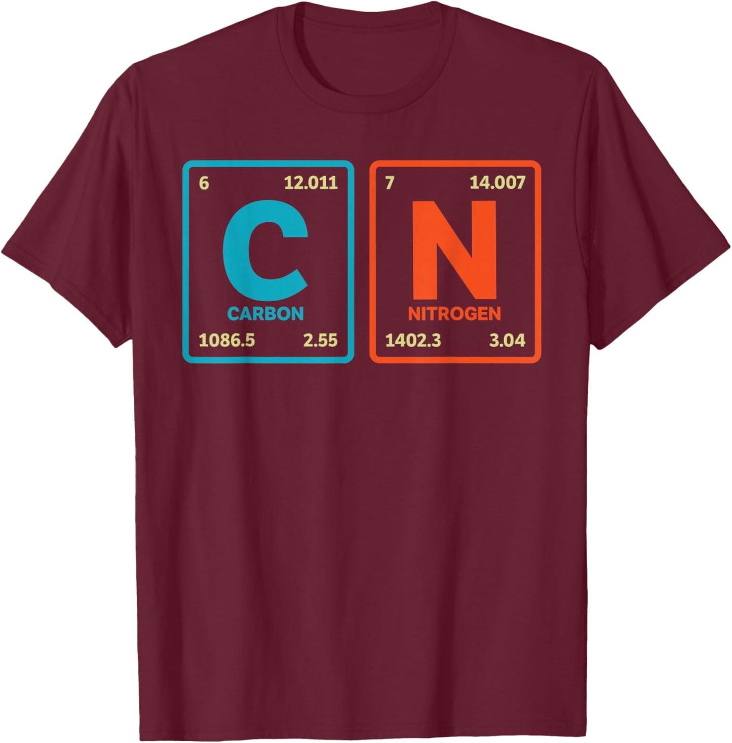 67 Meme Funny Teacher Science Periodic Table Retro Vintage T-Shirt - T-Shirt | Maroon
