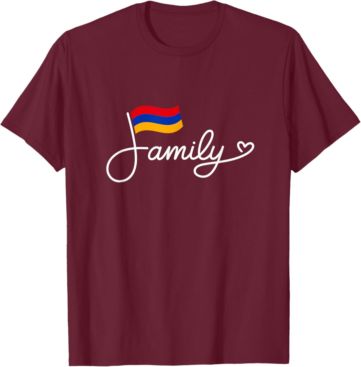 Armenia Family - Armenian Flag Heritage Word Art T-Shirt - T-Shirt | Maroon