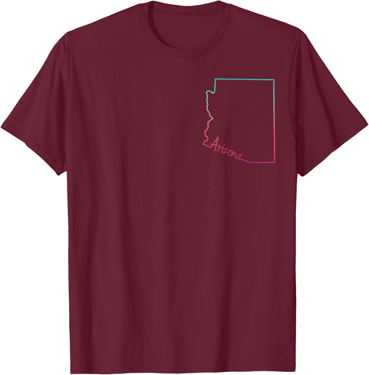 Arizona Grand Canyon Cactus Map AZ Lover Pride Trip Souvenir T-Shirt - T-Shirt | Maroon