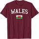 Welsh Flag Men Women Kids Wales T-Shirt - T-Shirt | Maroon